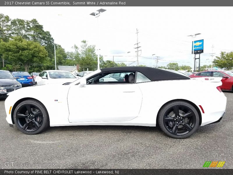 Summit White / Adrenaline Red 2017 Chevrolet Camaro SS Convertible