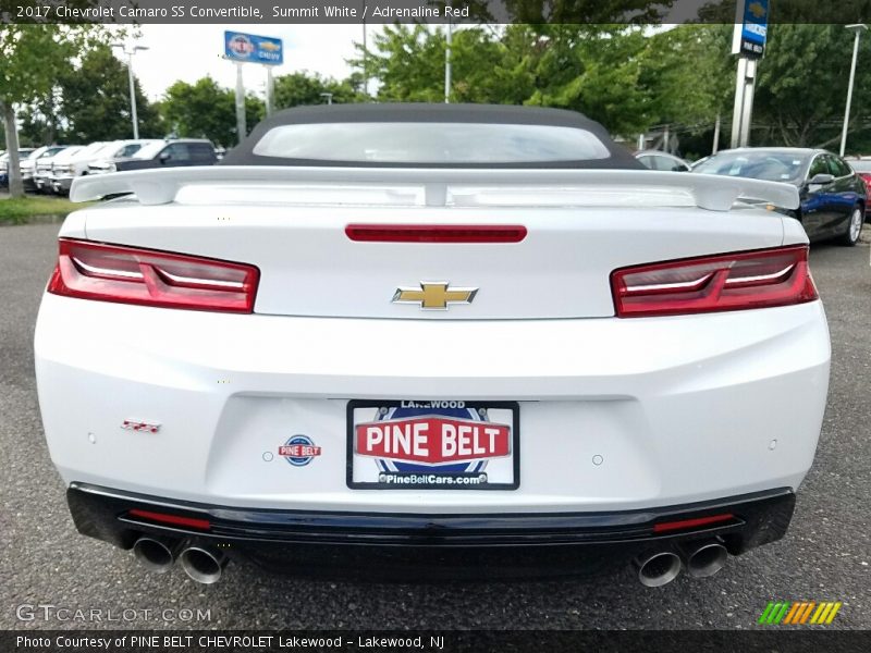 Summit White / Adrenaline Red 2017 Chevrolet Camaro SS Convertible