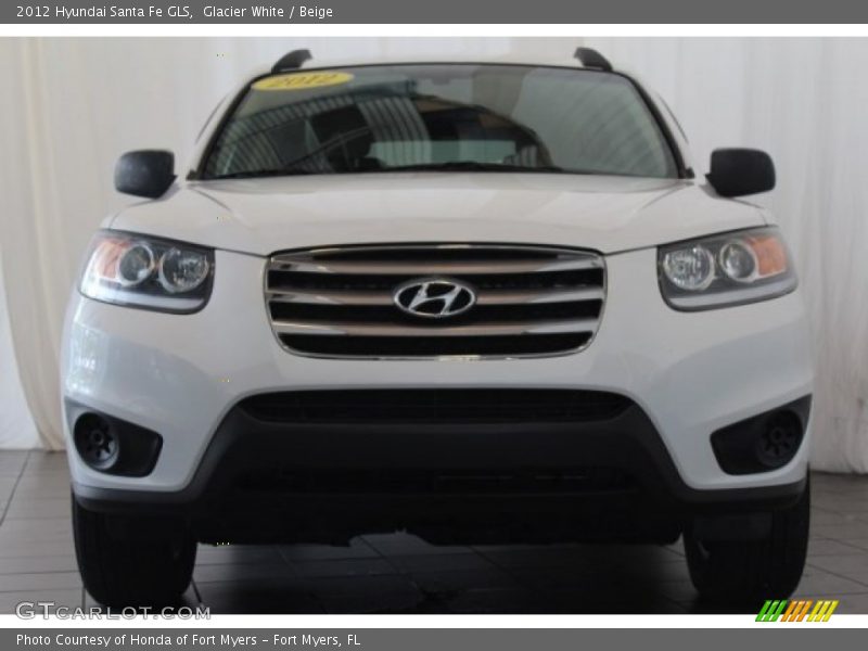 Glacier White / Beige 2012 Hyundai Santa Fe GLS