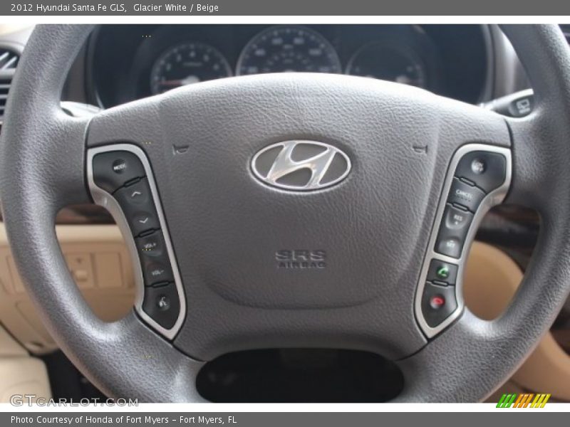 Glacier White / Beige 2012 Hyundai Santa Fe GLS