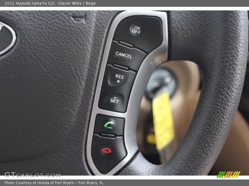 Glacier White / Beige 2012 Hyundai Santa Fe GLS