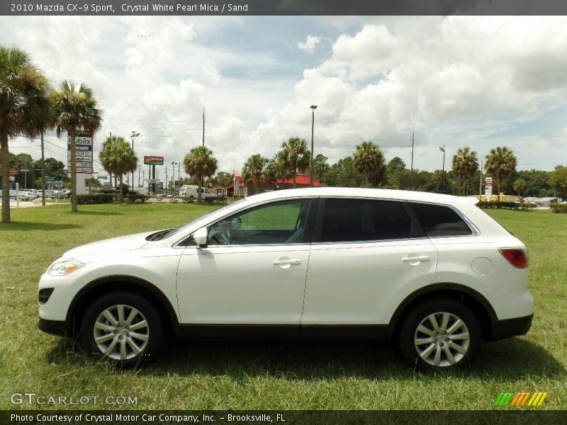 Crystal White Pearl Mica / Sand 2010 Mazda CX-9 Sport