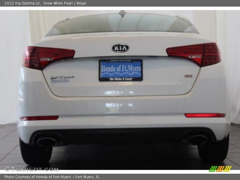 Snow White Pearl / Beige 2012 Kia Optima LX