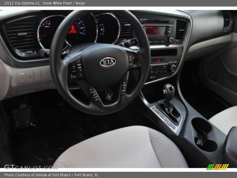 Snow White Pearl / Beige 2012 Kia Optima LX