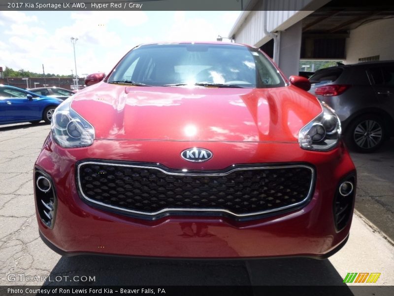 Hyper Red / Gray 2017 Kia Sportage LX AWD