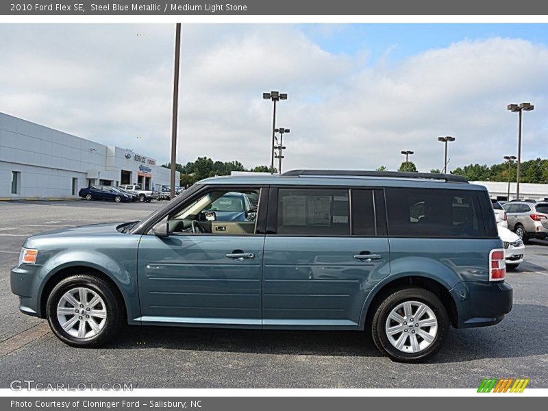 Steel Blue Metallic / Medium Light Stone 2010 Ford Flex SE
