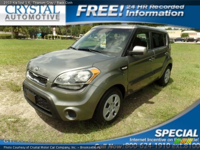 Titanium Gray / Black Cloth 2013 Kia Soul 1.6