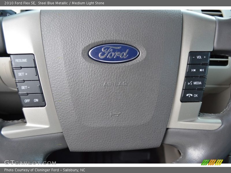 Steel Blue Metallic / Medium Light Stone 2010 Ford Flex SE