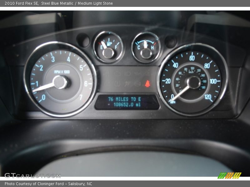 Steel Blue Metallic / Medium Light Stone 2010 Ford Flex SE