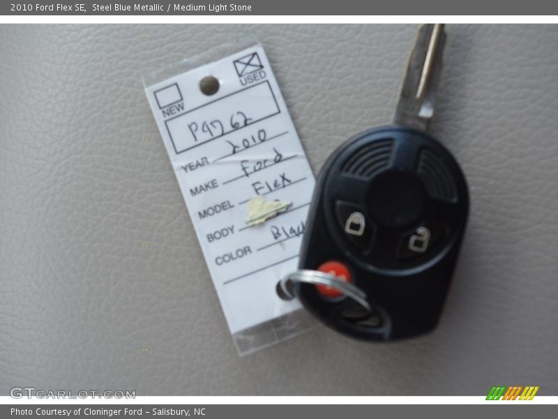 Steel Blue Metallic / Medium Light Stone 2010 Ford Flex SE