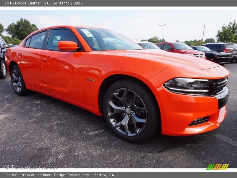 Go Mango / Black 2016 Dodge Charger R/T