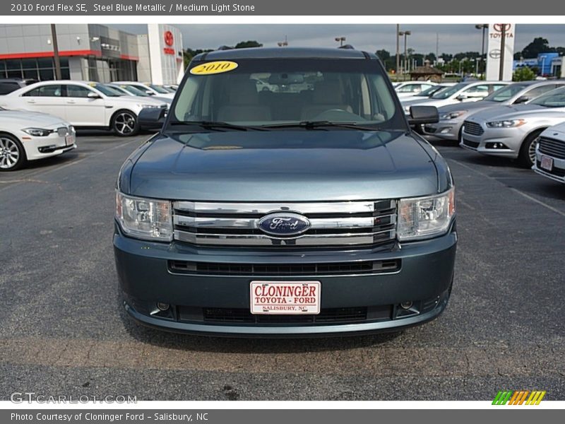 Steel Blue Metallic / Medium Light Stone 2010 Ford Flex SE