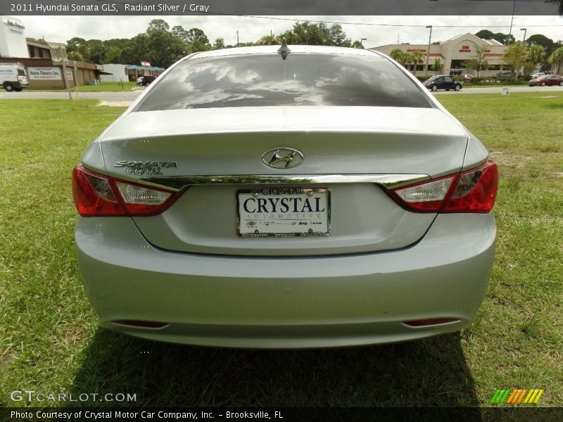 Radiant Silver / Gray 2011 Hyundai Sonata GLS