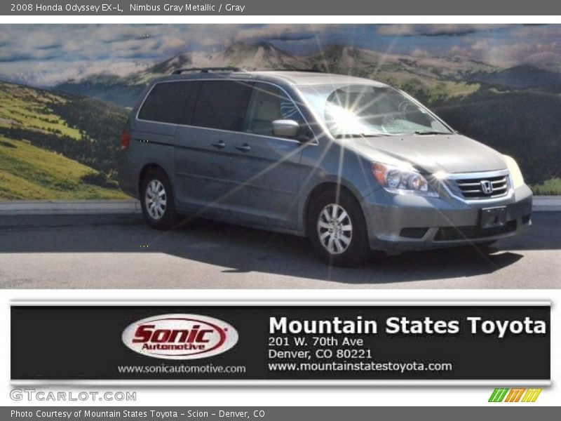 Nimbus Gray Metallic / Gray 2008 Honda Odyssey EX-L