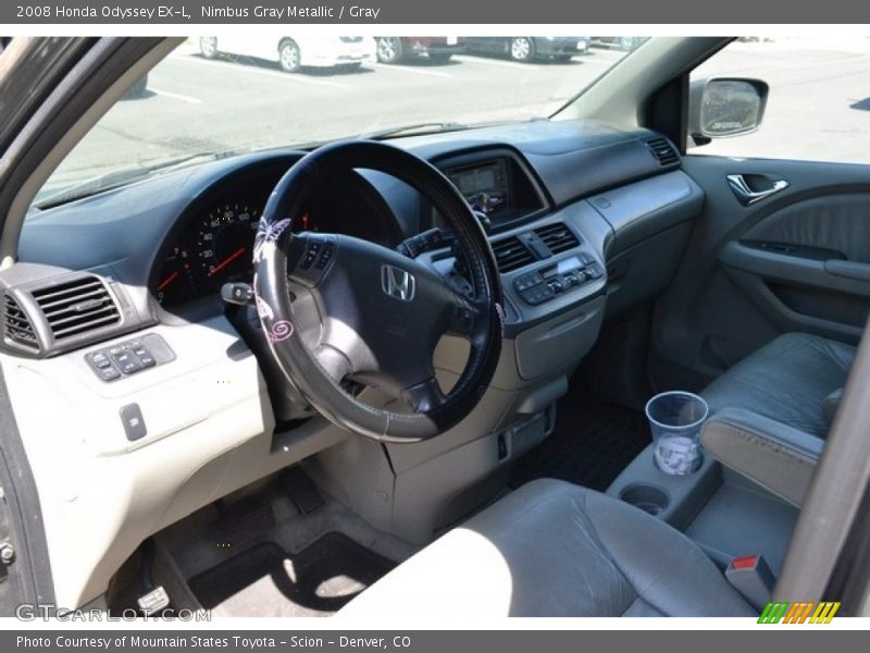 Nimbus Gray Metallic / Gray 2008 Honda Odyssey EX-L