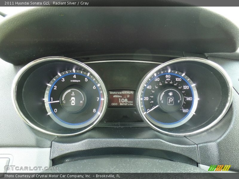 Radiant Silver / Gray 2011 Hyundai Sonata GLS
