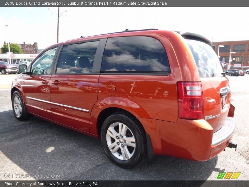 Sunburst Orange Pearl / Medium Slate Gray/Light Shale 2008 Dodge Grand Caravan SXT