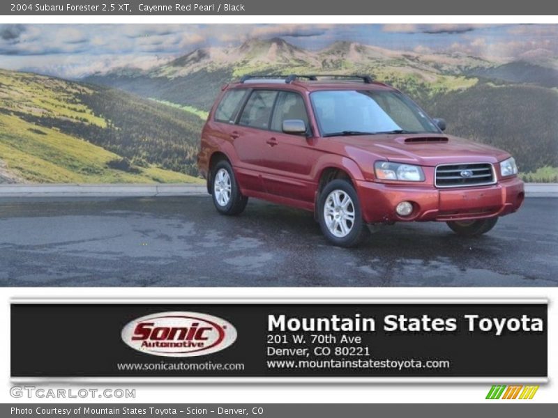 Cayenne Red Pearl / Black 2004 Subaru Forester 2.5 XT