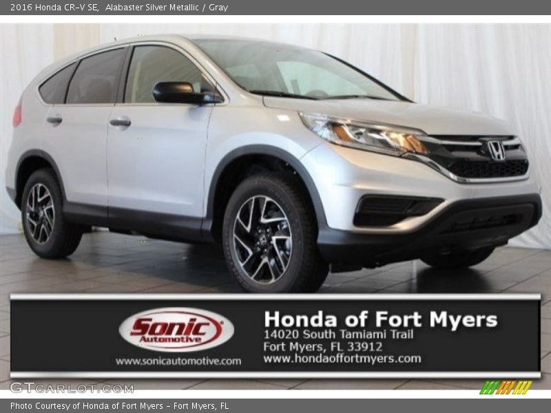 Alabaster Silver Metallic / Gray 2016 Honda CR-V SE