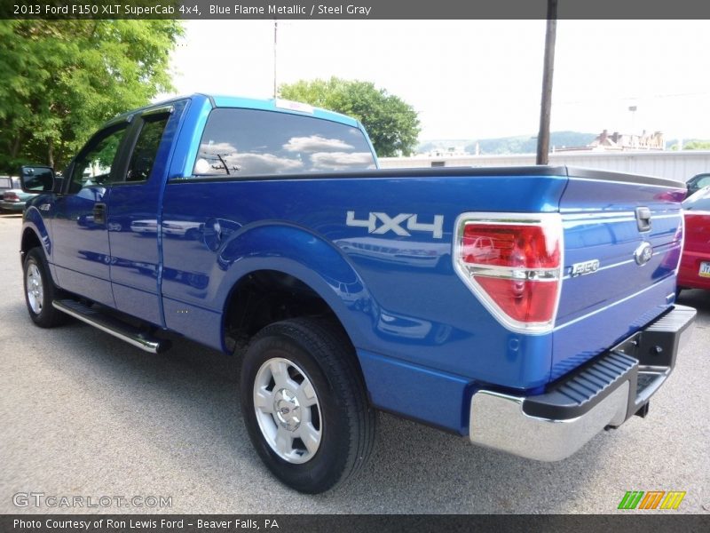 Blue Flame Metallic / Steel Gray 2013 Ford F150 XLT SuperCab 4x4