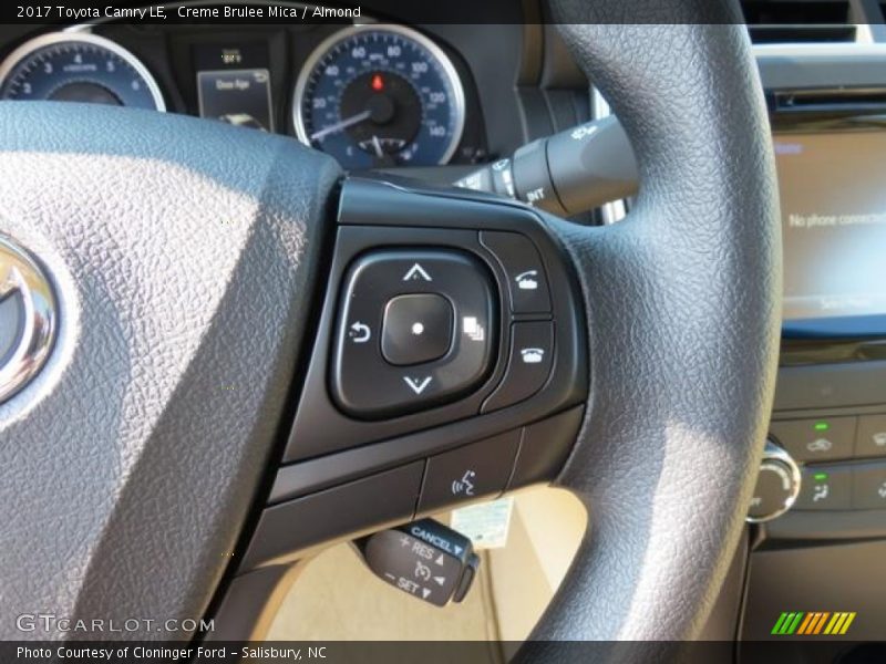 Controls of 2017 Camry LE