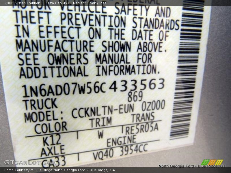Radiant Silver / Steel 2006 Nissan Frontier LE Crew Cab 4x4