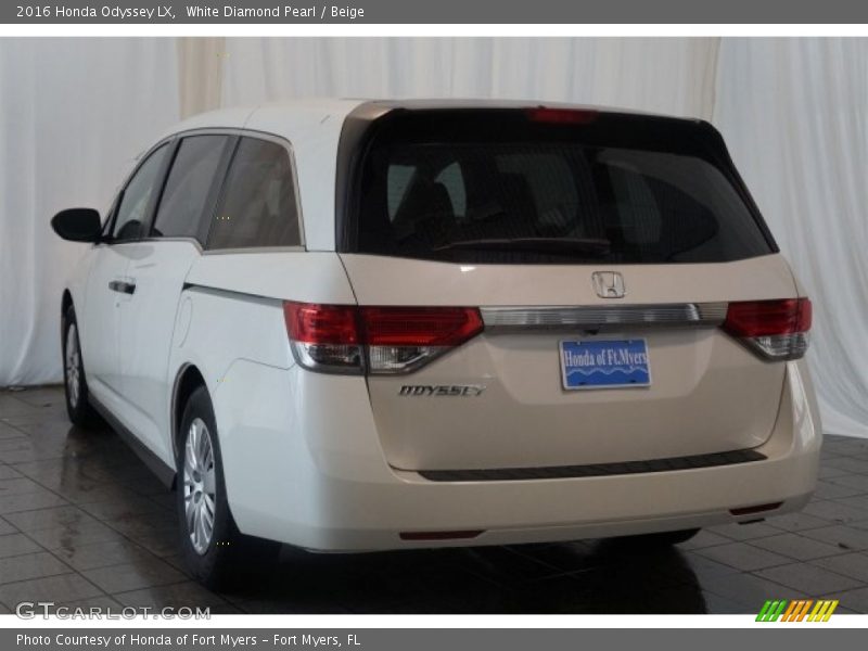 White Diamond Pearl / Beige 2016 Honda Odyssey LX