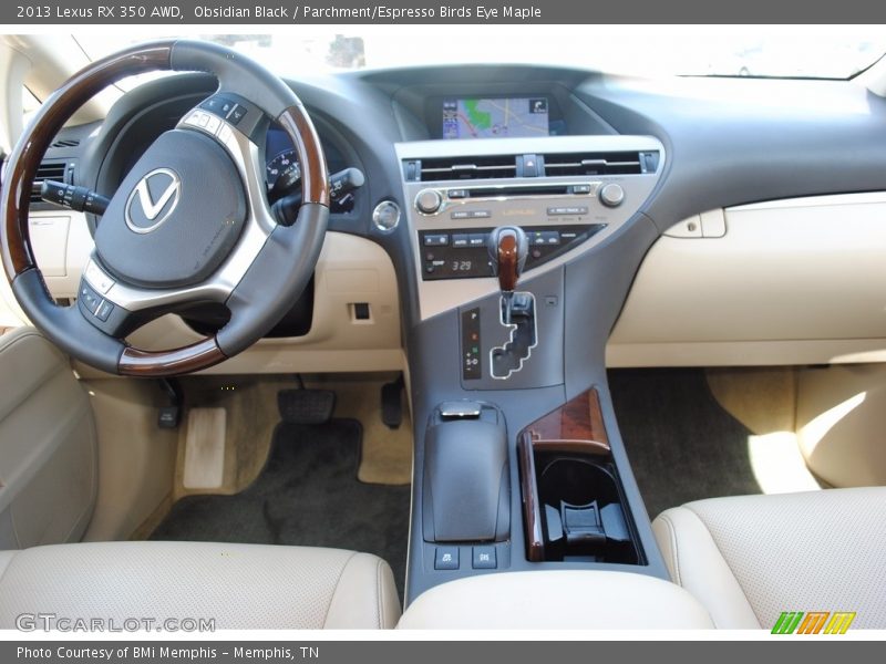 Obsidian Black / Parchment/Espresso Birds Eye Maple 2013 Lexus RX 350 AWD