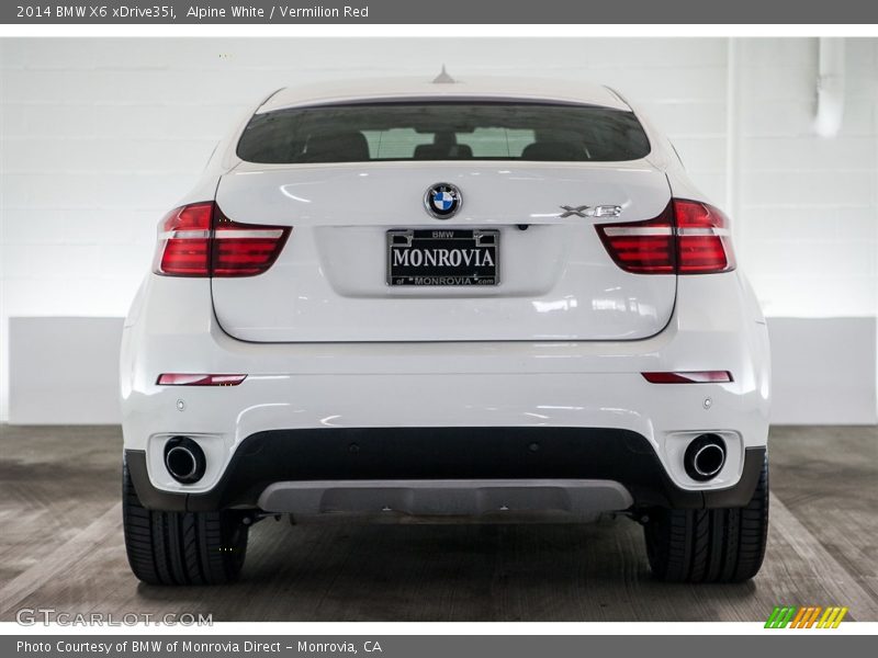 Alpine White / Vermilion Red 2014 BMW X6 xDrive35i