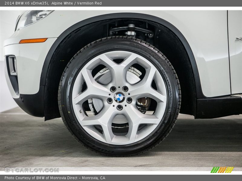 Alpine White / Vermilion Red 2014 BMW X6 xDrive35i