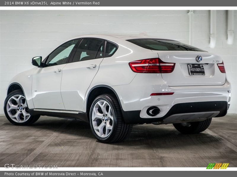 Alpine White / Vermilion Red 2014 BMW X6 xDrive35i