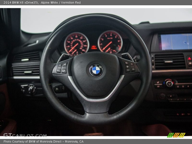 Alpine White / Vermilion Red 2014 BMW X6 xDrive35i