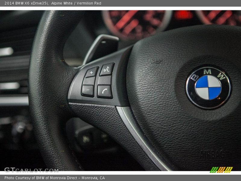 Alpine White / Vermilion Red 2014 BMW X6 xDrive35i