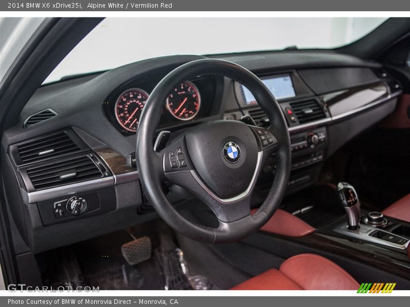 Alpine White / Vermilion Red 2014 BMW X6 xDrive35i