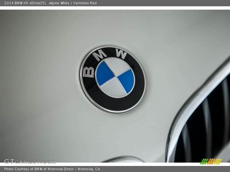 Alpine White / Vermilion Red 2014 BMW X6 xDrive35i