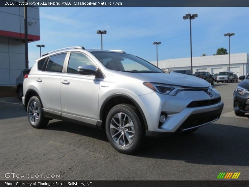 Classic Silver Metallic / Ash 2016 Toyota RAV4 XLE Hybrid AWD