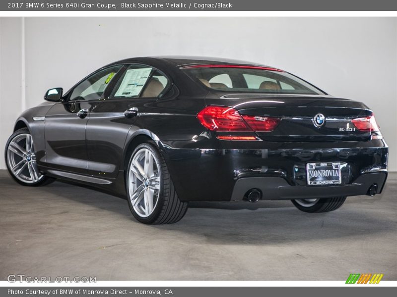 Black Sapphire Metallic / Cognac/Black 2017 BMW 6 Series 640i Gran Coupe