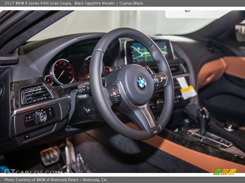 Black Sapphire Metallic / Cognac/Black 2017 BMW 6 Series 640i Gran Coupe