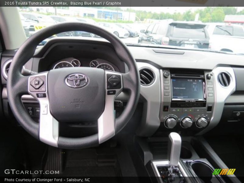 Blazing Blue Pearl / Graphite 2016 Toyota Tundra SR5 CrewMax