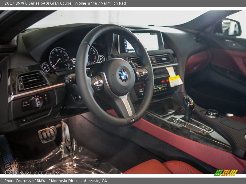 Alpine White / Vermilion Red 2017 BMW 6 Series 640i Gran Coupe