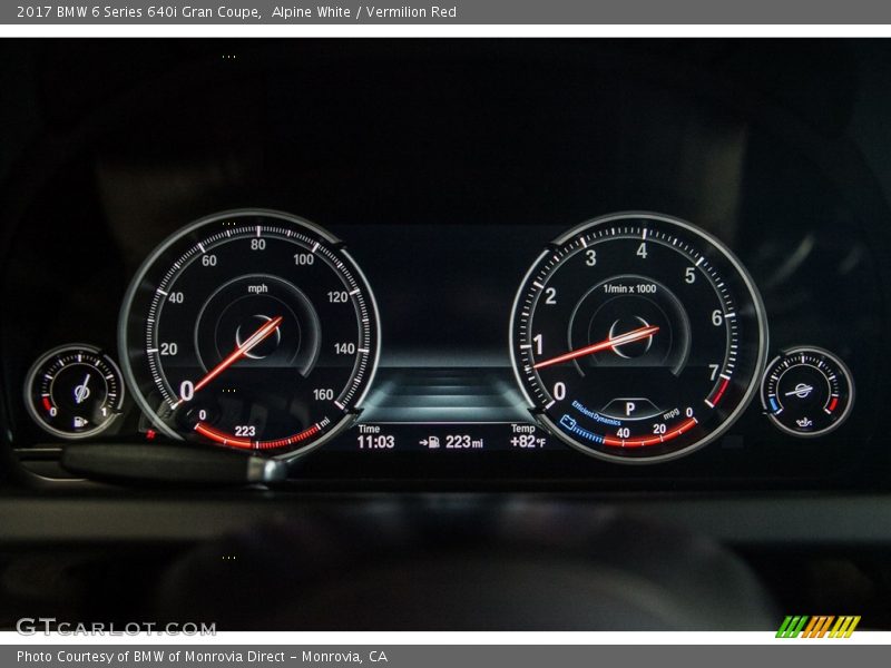 Alpine White / Vermilion Red 2017 BMW 6 Series 640i Gran Coupe