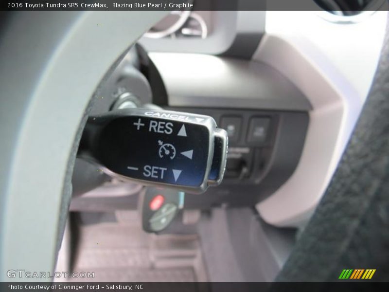 Blazing Blue Pearl / Graphite 2016 Toyota Tundra SR5 CrewMax