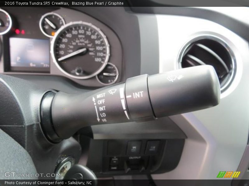 Blazing Blue Pearl / Graphite 2016 Toyota Tundra SR5 CrewMax