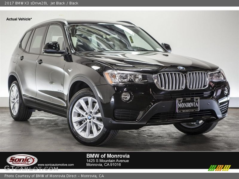 Jet Black / Black 2017 BMW X3 sDrive28i