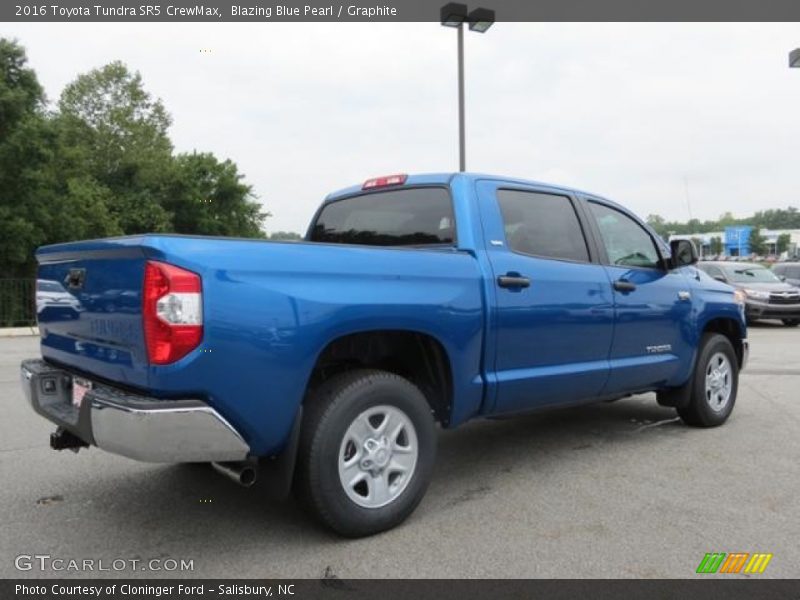 Blazing Blue Pearl / Graphite 2016 Toyota Tundra SR5 CrewMax