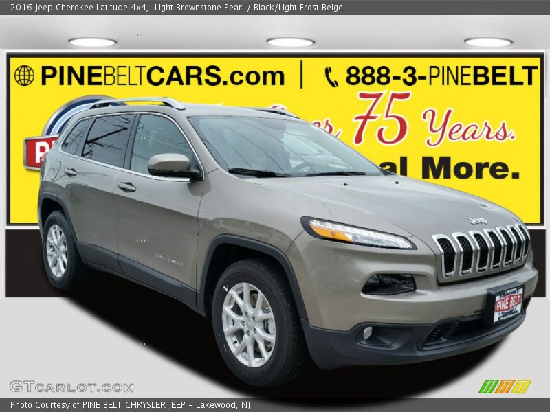 Light Brownstone Pearl / Black/Light Frost Beige 2016 Jeep Cherokee Latitude 4x4