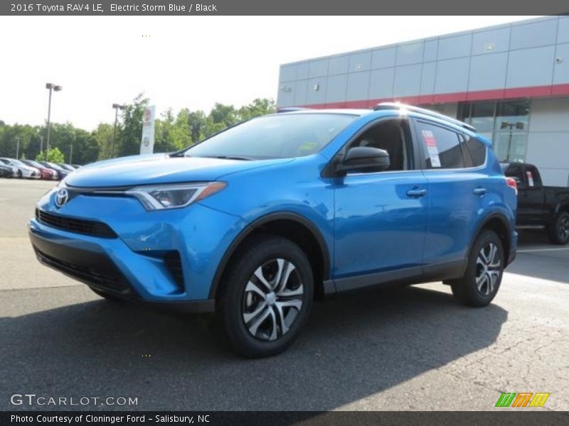 Electric Storm Blue / Black 2016 Toyota RAV4 LE