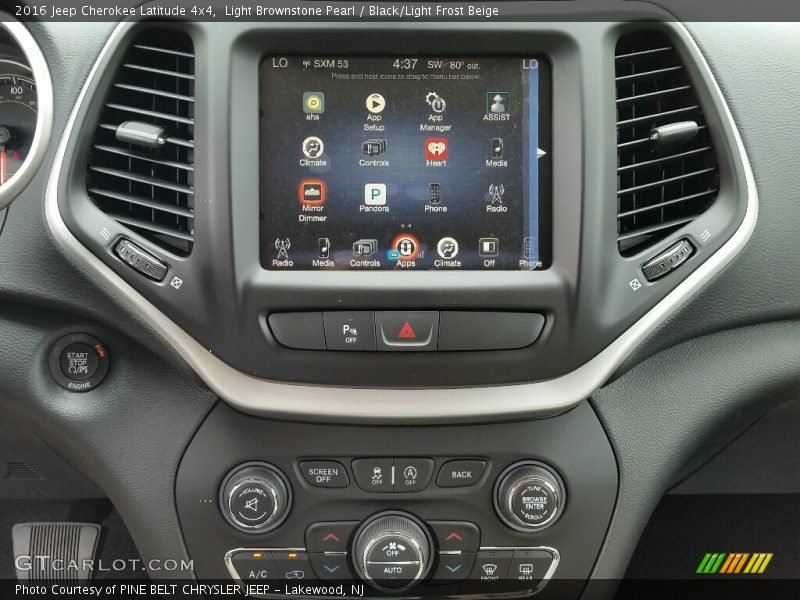 Light Brownstone Pearl / Black/Light Frost Beige 2016 Jeep Cherokee Latitude 4x4