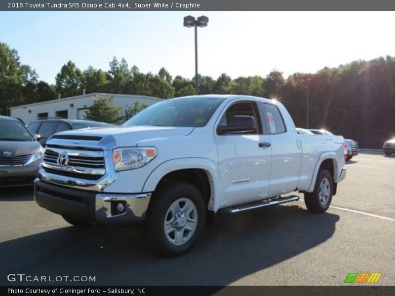 Super White / Graphite 2016 Toyota Tundra SR5 Double Cab 4x4