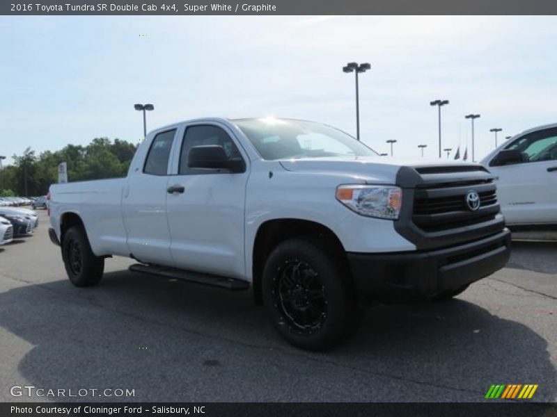 Super White / Graphite 2016 Toyota Tundra SR Double Cab 4x4